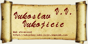 Vukoslav Vukojičić vizit kartica